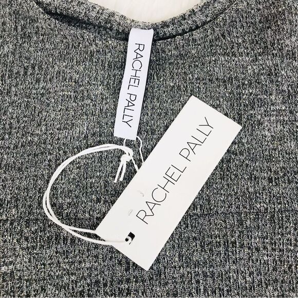 RACHEL PALLY Metallic Ruffle Sweater Top Flare Sleeve Gray Pewter‎ Small New - Picture 5 of 12